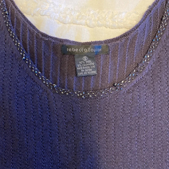 Rebecca Taylor Tops - Rebecca Taylor Sweater Beaded Tank Top